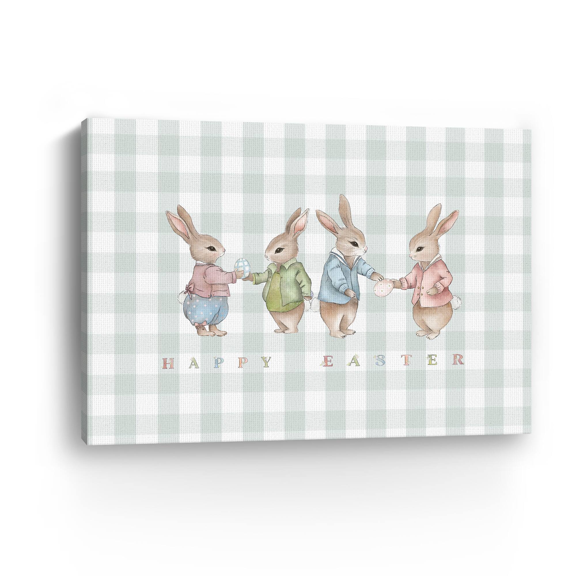 Lumaprints Easter Bunnies Light Canvas Giclée Art
